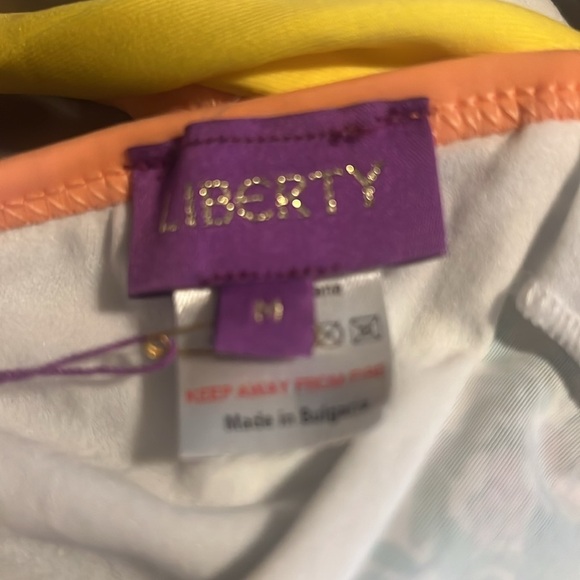 Liberty Halter Crop Top Size M Geometric Floral Pattern NWT - Picture 5 of 5